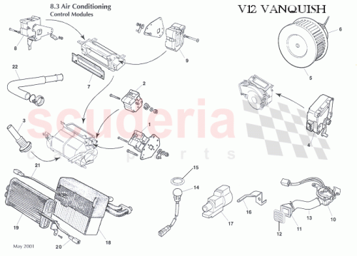 Part Diagram for Aston Martin 1R128910389