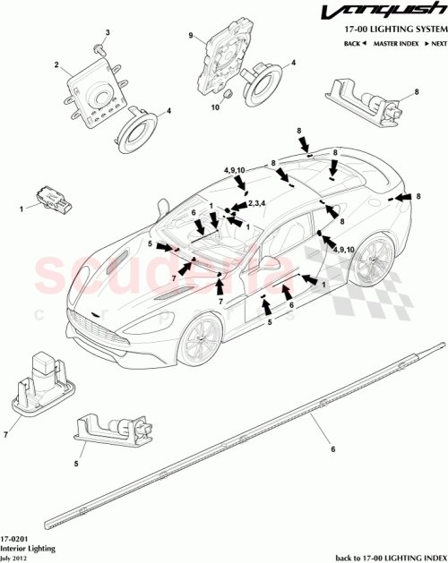 Part Diagram for Aston Martin DD33-13B716-AC