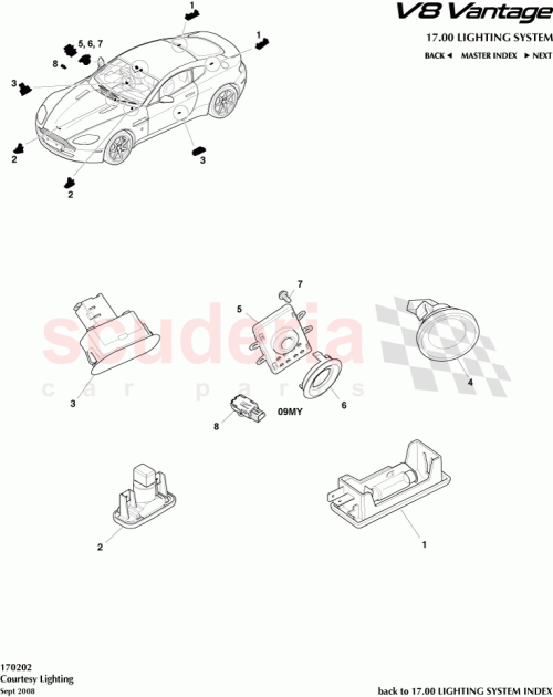 Part Diagram for Aston Martin 048-037-0836
