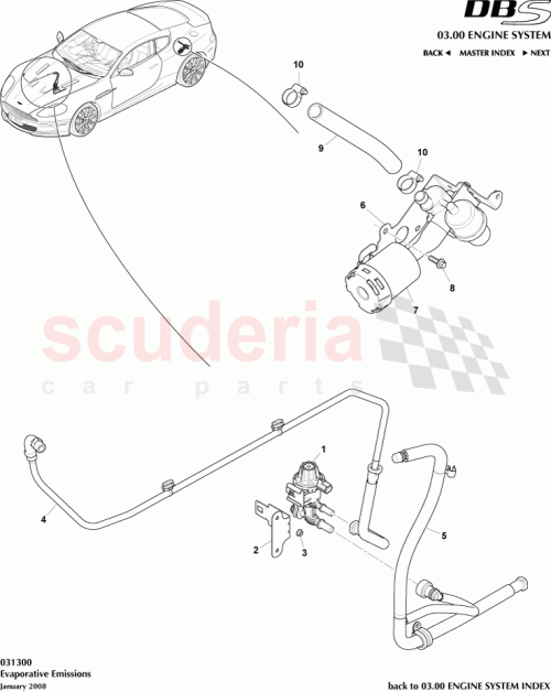 Part Diagram for Aston Martin 8D33-9F984-AA