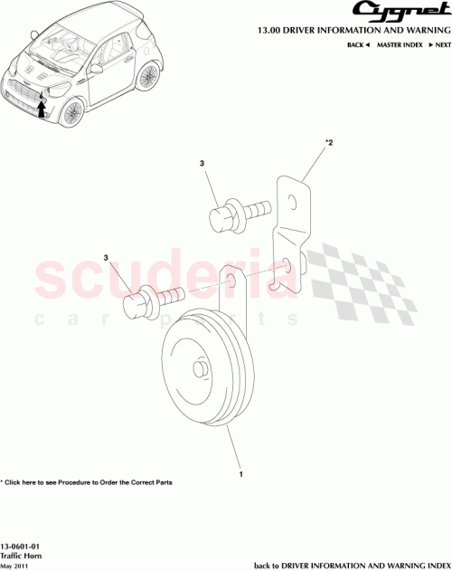 Part Diagram for Aston Martin 90119-08C81