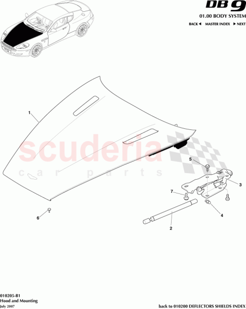 Part Diagram for Aston Martin 4G43-16C826-AB