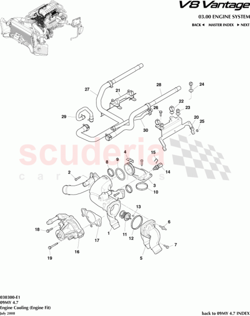 Part Diagram for Aston Martin 702569