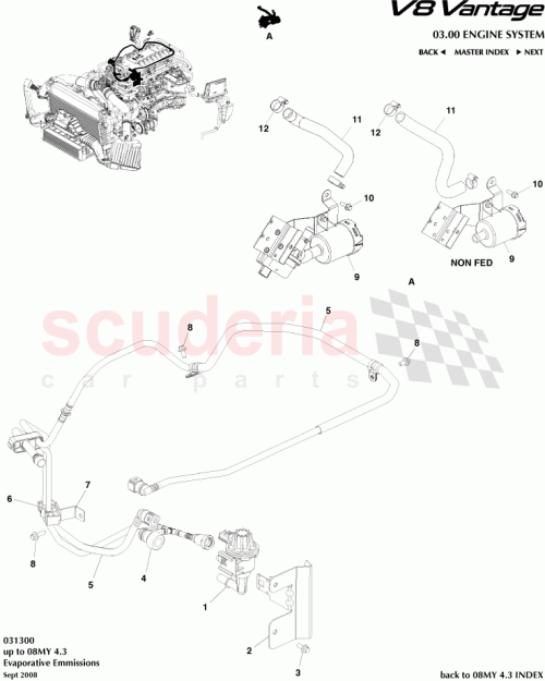 Part Diagram for Aston Martin 4G430310043