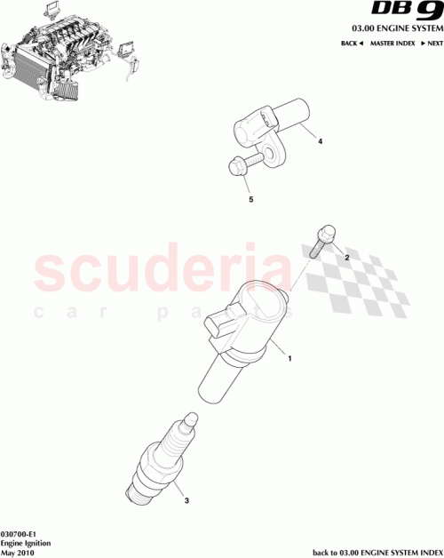 Part Diagram for Aston Martin 702542