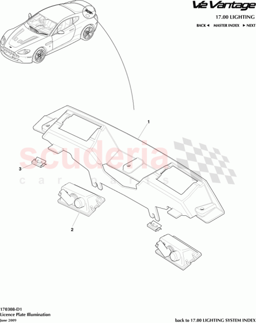 Part Diagram for Aston Martin 6G33-N43400-AD