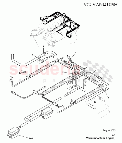 Part Diagram for Aston Martin 1R12-34-10170