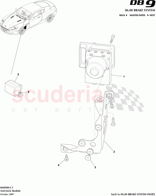 Part Diagram for Aston Martin AD43-2C353-AA
