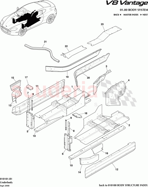 Part Diagram for Aston Martin GOAG33-10094-AA