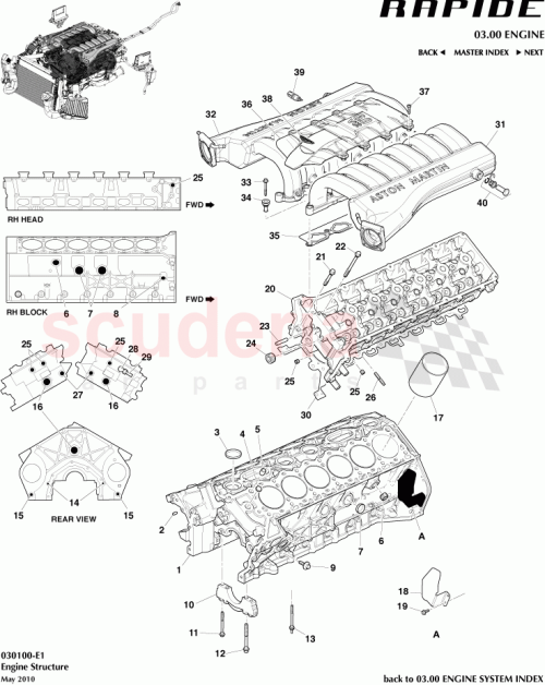 Part Diagram for Aston Martin 0185032