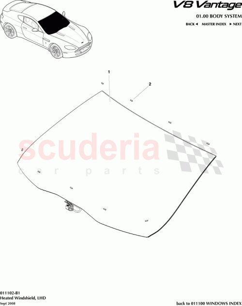 Part Diagram for Aston Martin 6G33-C03102-B-P1A01