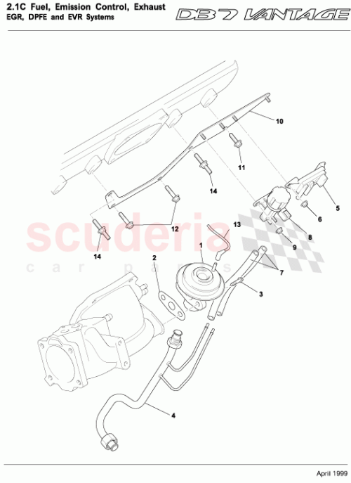 Part Diagram for Aston Martin 699111