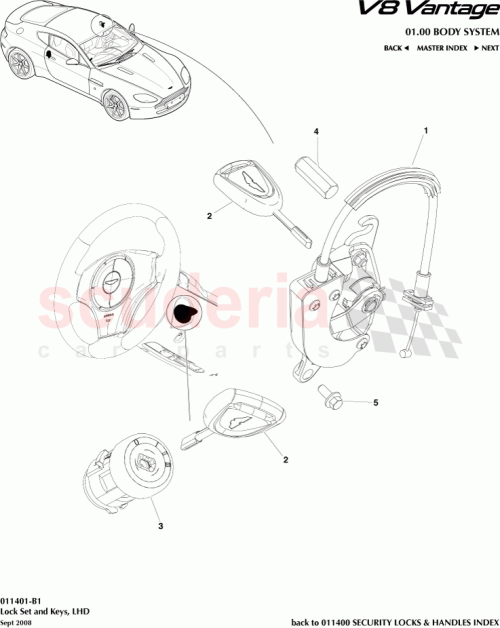 Part Diagram for Aston Martin 6G33-65-10527