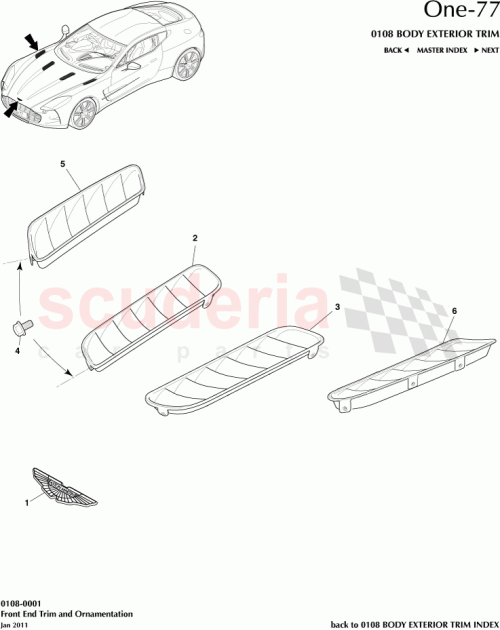 Part Diagram for Aston Martin DBY00255-D