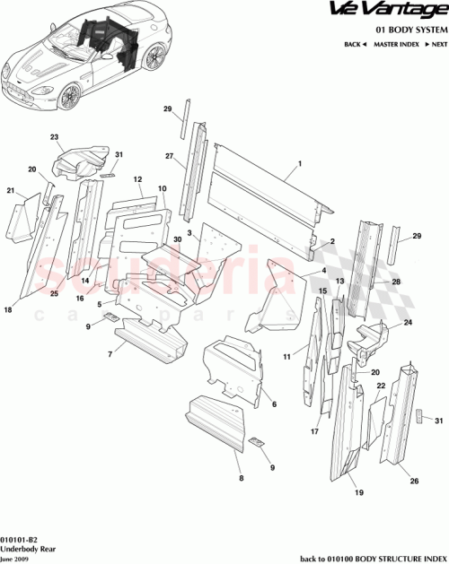 Part Diagram for Aston Martin 6G3310470AB