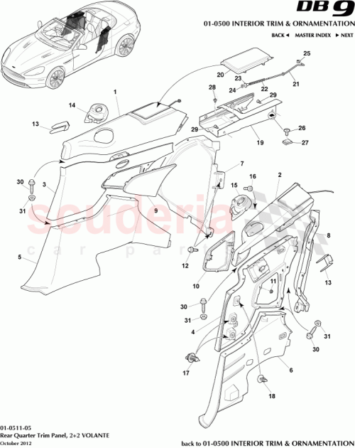 Part Diagram for Aston Martin EG43-L312A95-DA
