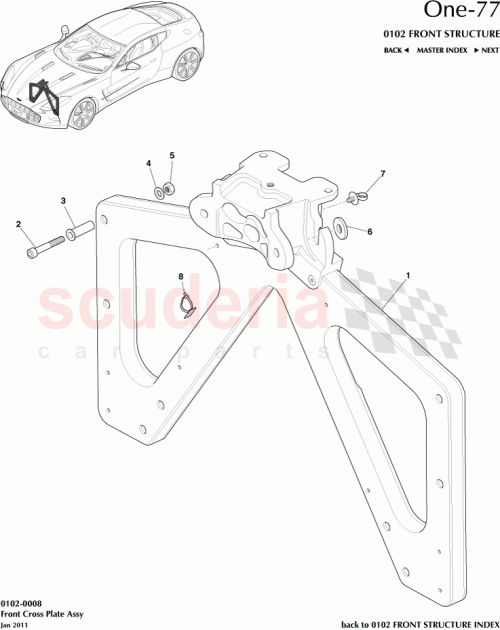 Part Diagram for Aston Martin 12023-04-0008-AT