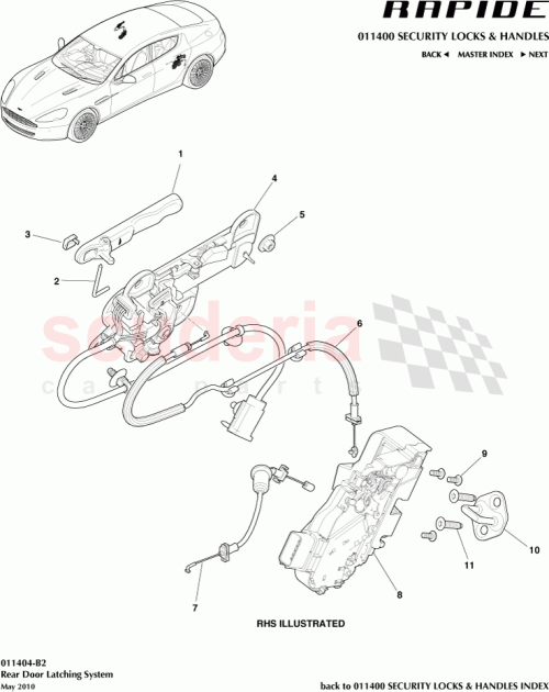 Part Diagram for Aston Martin AD43-264B59-BA