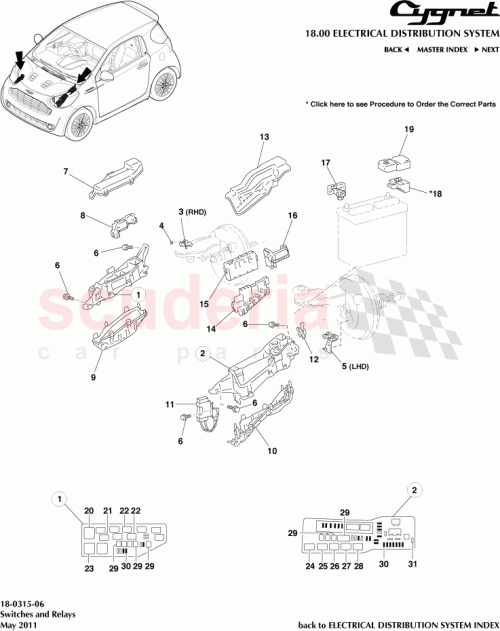 Part Diagram for Aston Martin 82663-74010