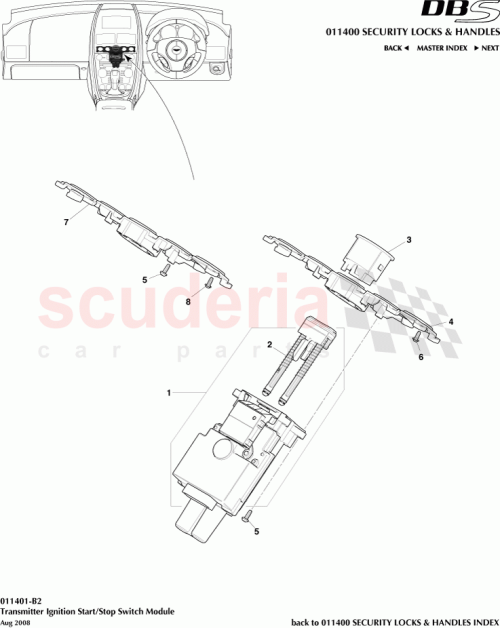 Part Diagram for Aston Martin 9G43-19H421-AB