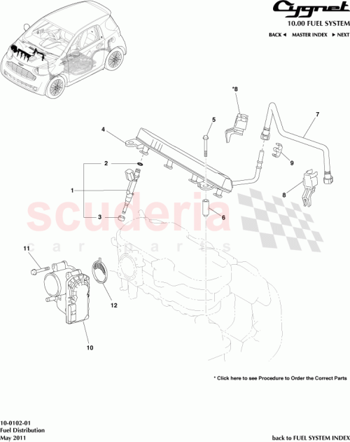 Part Diagram for Aston Martin 23209-49205