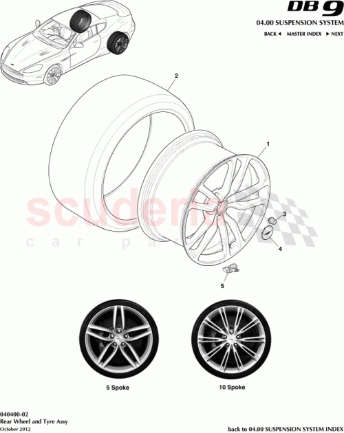 Part Diagram for Aston Martin CG43-9965G-LB