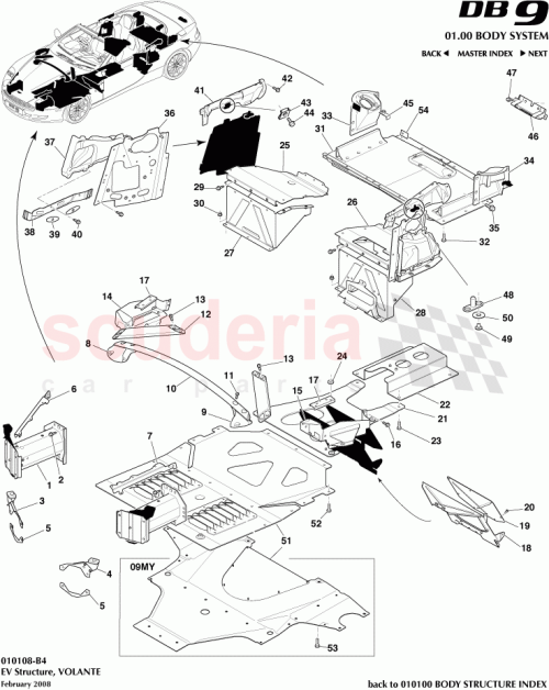 Part Diagram for Aston Martin 703185