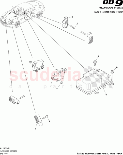 Part Diagram for Aston Martin 4G43-37-10931