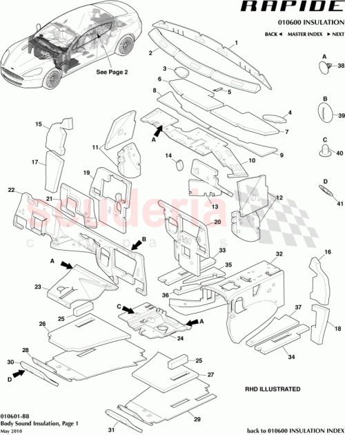 Part Diagram for Aston Martin AD43102B00AB