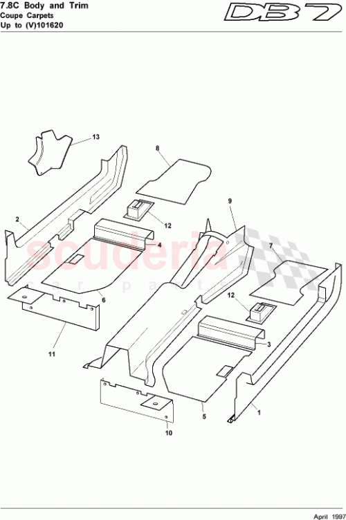 Part Diagram for Aston Martin 8383964/XXX
