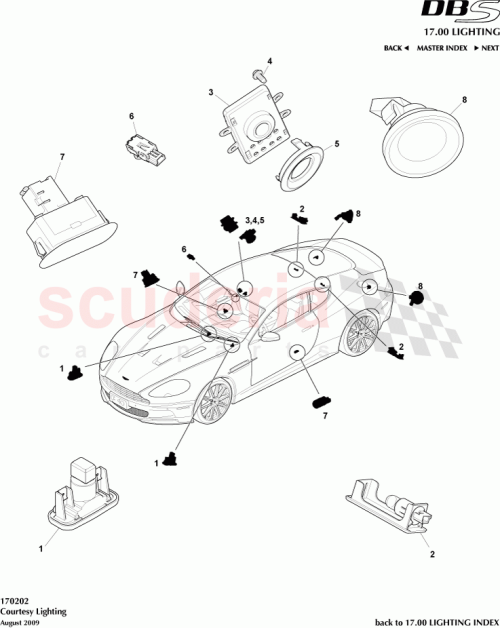 Part Diagram for Aston Martin 8D33-13776-AA