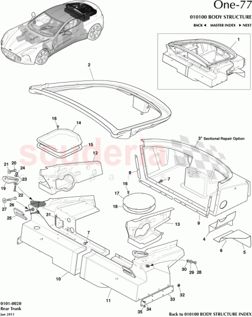 Part Diagram for Aston Martin 12023-09-6042-AA