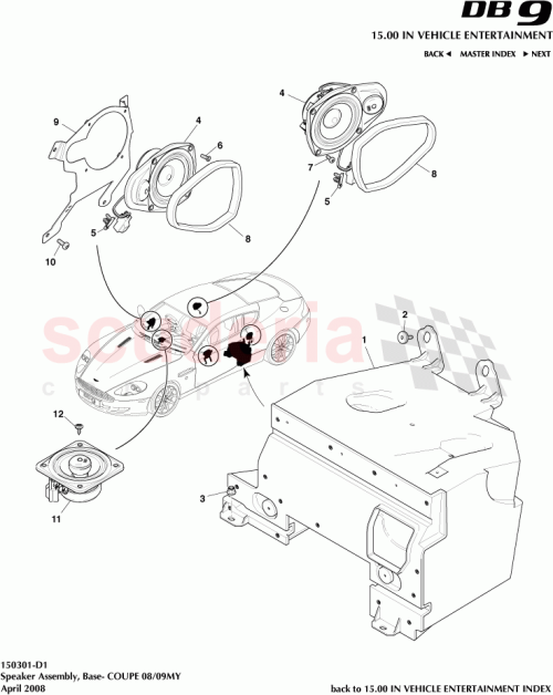 Part Diagram for Aston Martin 6G33-503967-AA