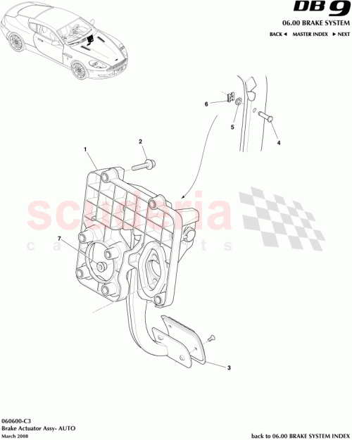 Part Diagram for Aston Martin 4G43-2D042-BA