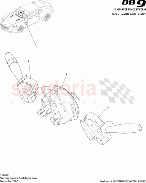 Part Diagram for Aston Martin 4G43-37-10906