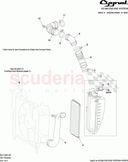 Part Diagram for Aston Martin 17801-40040
