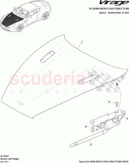 Part Diagram for Aston Martin 4G4316C826AC