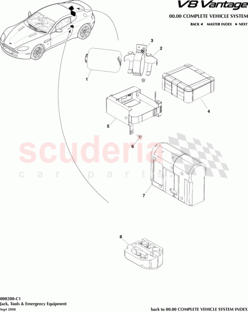 Part Diagram for Aston Martin W705139S