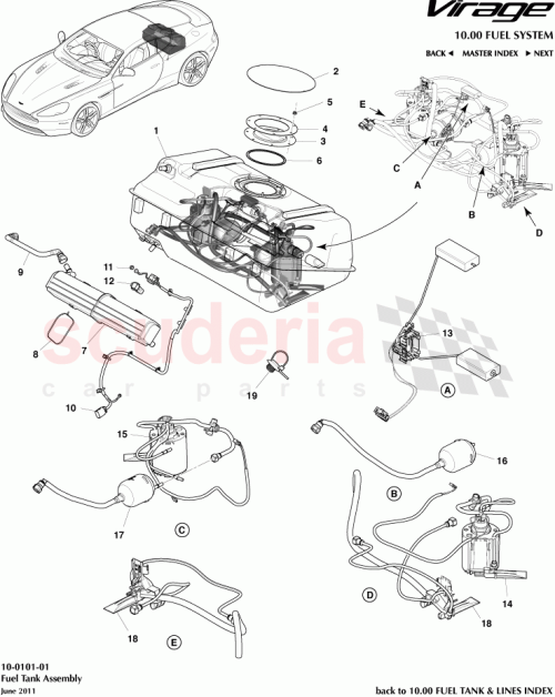 Part Diagram for Aston Martin BG33-9C133-AA