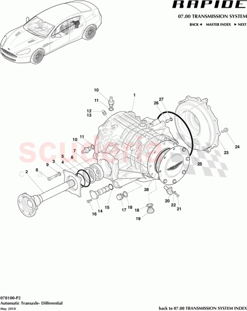 Part Diagram for Aston Martin 91816