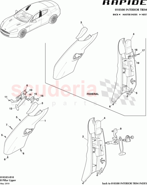 Part Diagram for Aston Martin AD43-313A68-AD