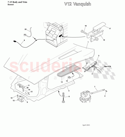 Part Diagram for Aston Martin 699826