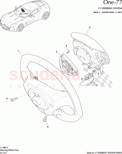 Part Diagram for Aston Martin 12023-14-6781-AA
