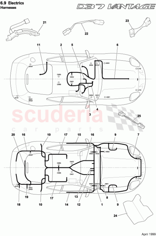 Part Diagram for Aston Martin 698943