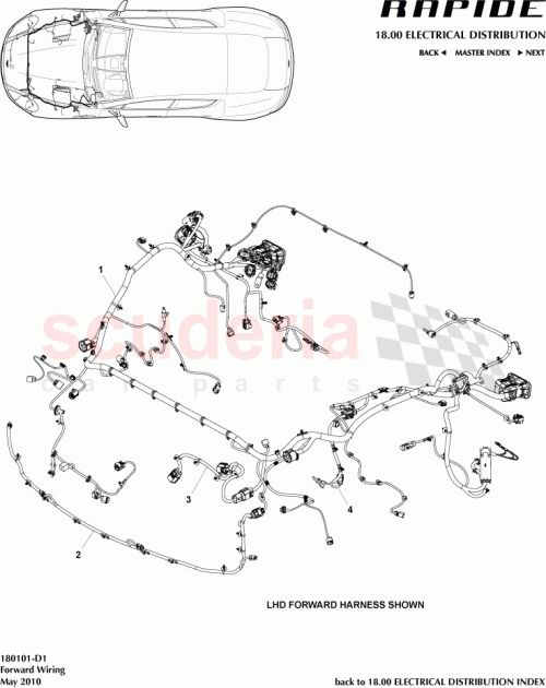 Part Diagram for Aston Martin AD43-14290-AC