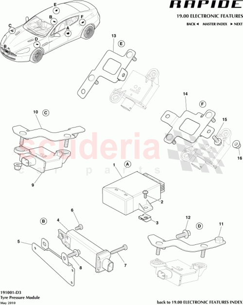 Part Diagram for Aston Martin AD43-562019-CA