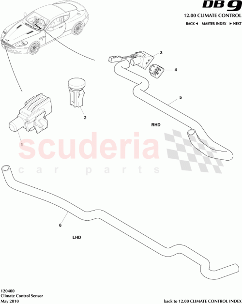 Part Diagram for Aston Martin 8D33-LBHP-AA