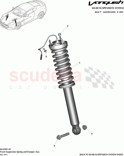 Part Diagram for Aston Martin CD33-18B036-AA