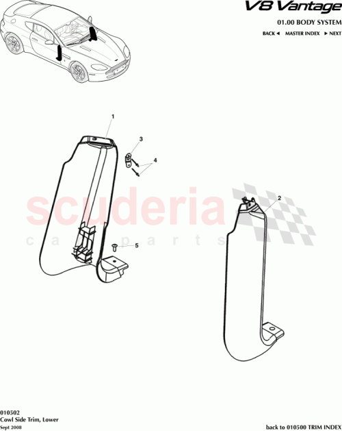 Part Diagram for Aston Martin 4G43608125AA