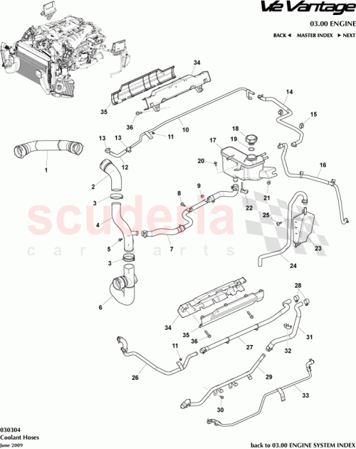 Part Diagram for Aston Martin AD23-8555-FA